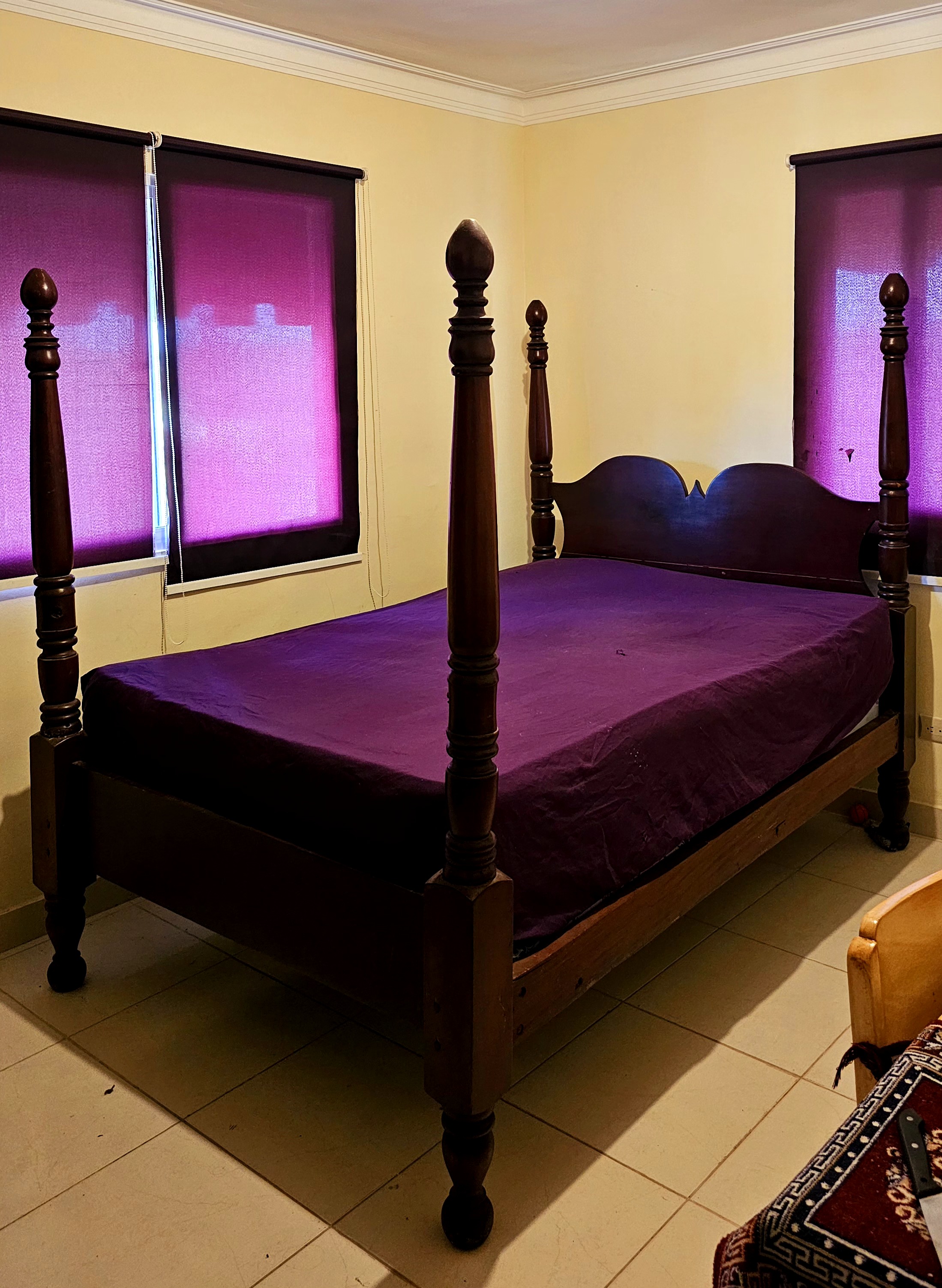 muebles y colchones - Cama doble caoba centenaria