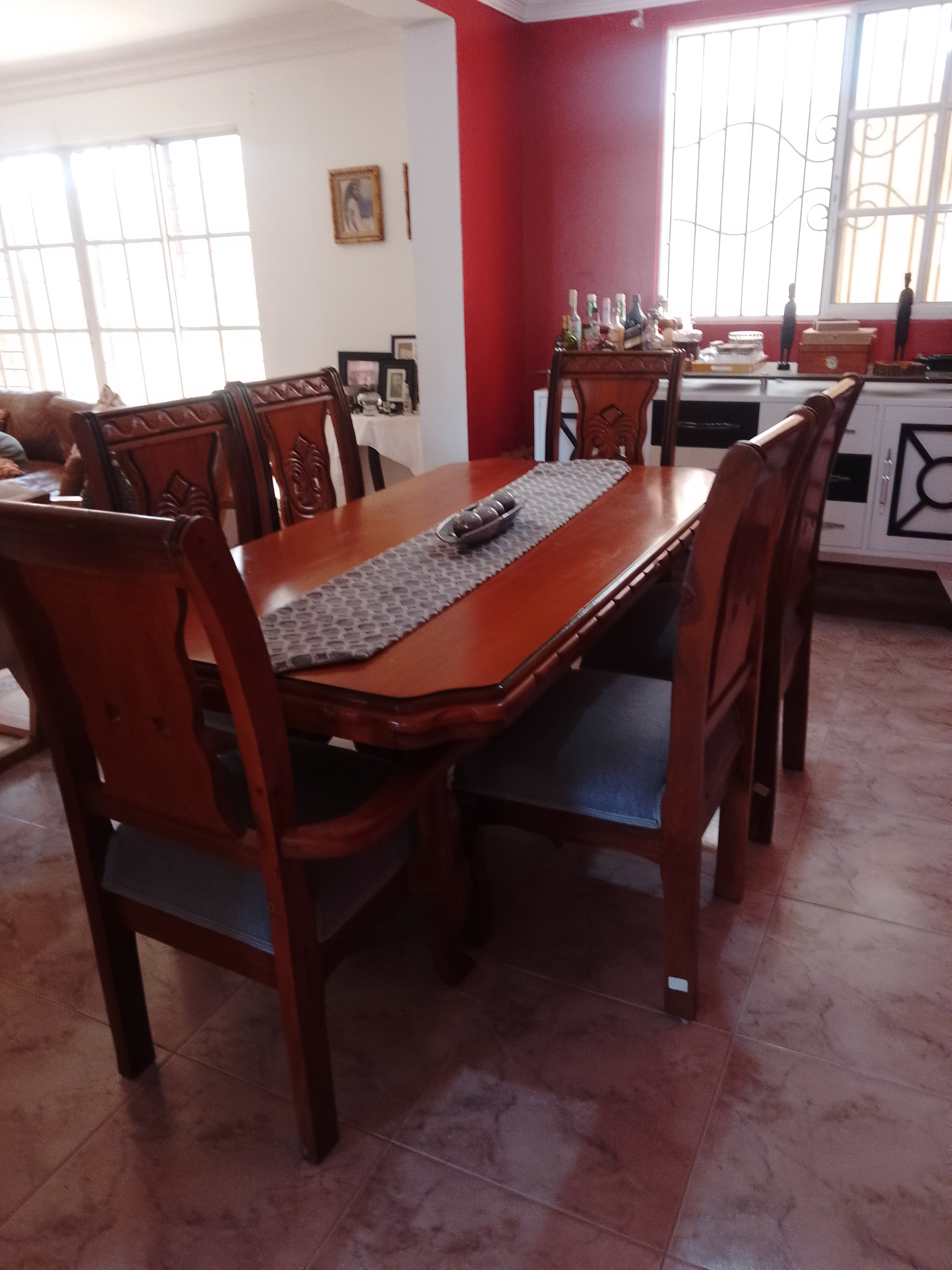 muebles y colchones - Se vende comedor 6 sillas caoba en Santiago 8