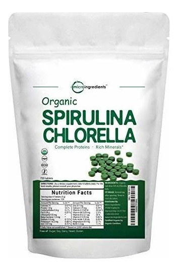 Salud y Equipamiento Médico - Clorella Y Espirulina Organica 3000mg, 720 Tabletas 4