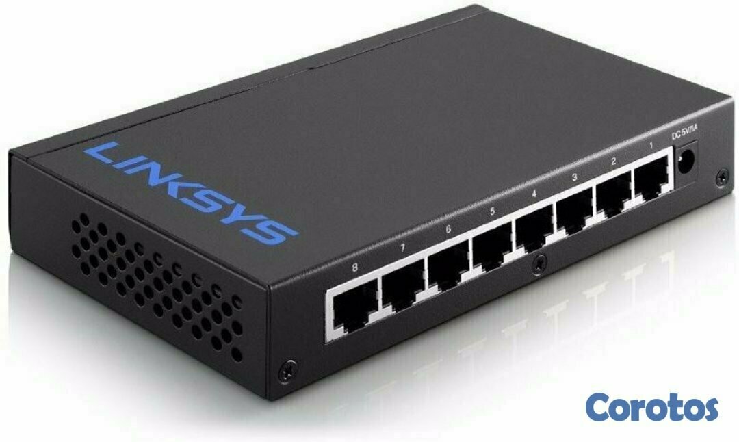 computadoras y laptops - SWITCH 8 PUERTOS LINKSYS SE3008, NO ADMINISTRABLE/DESKTOP, 8 PUERTOS GIGABIT ETH