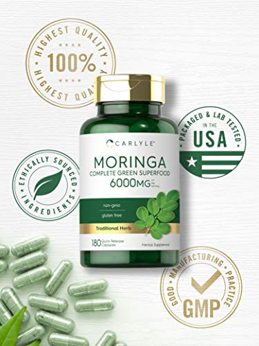 Salud y Equipamiento Médico - Moringa Oleifera | 180 Capsulas - Carlyle 4