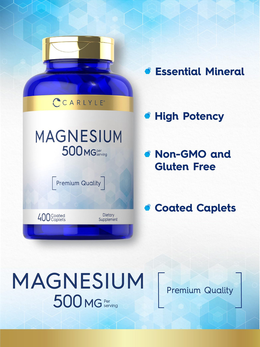 Salud y Equipamiento Médico - Magnesio 500mg | 400 Capsulas Recubiertas 3