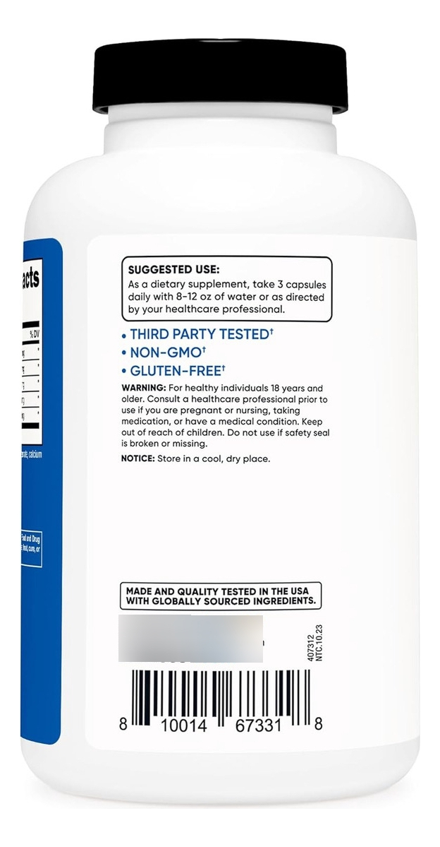 Salud y Equipamiento Médico - Oxido Nitrico 2250 Mg - 180u Nutricost 1