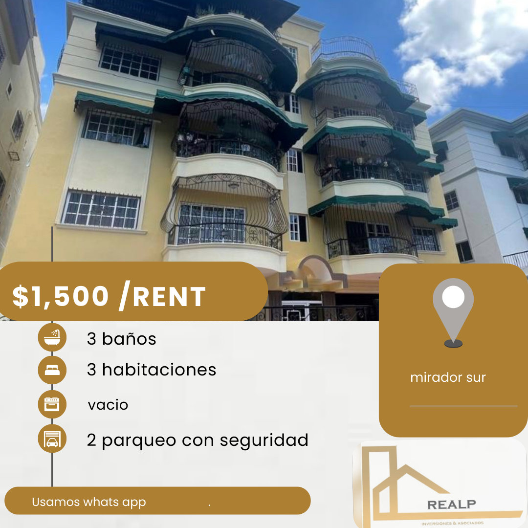 apartamentos - hermoso apartamento en el mirador sur 
