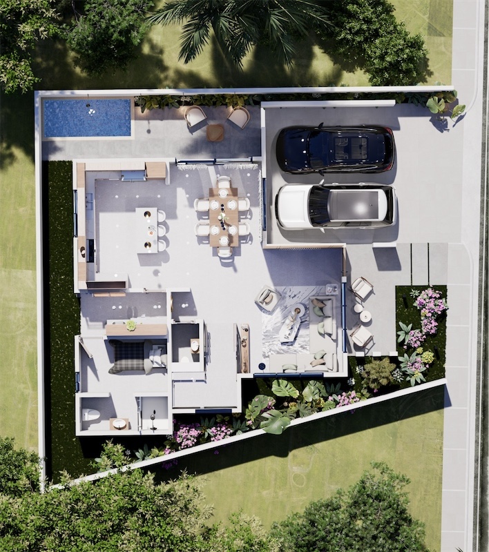 casas - Venta de casa moderna con piscina en la autopista de san Isidro prado oriental 2