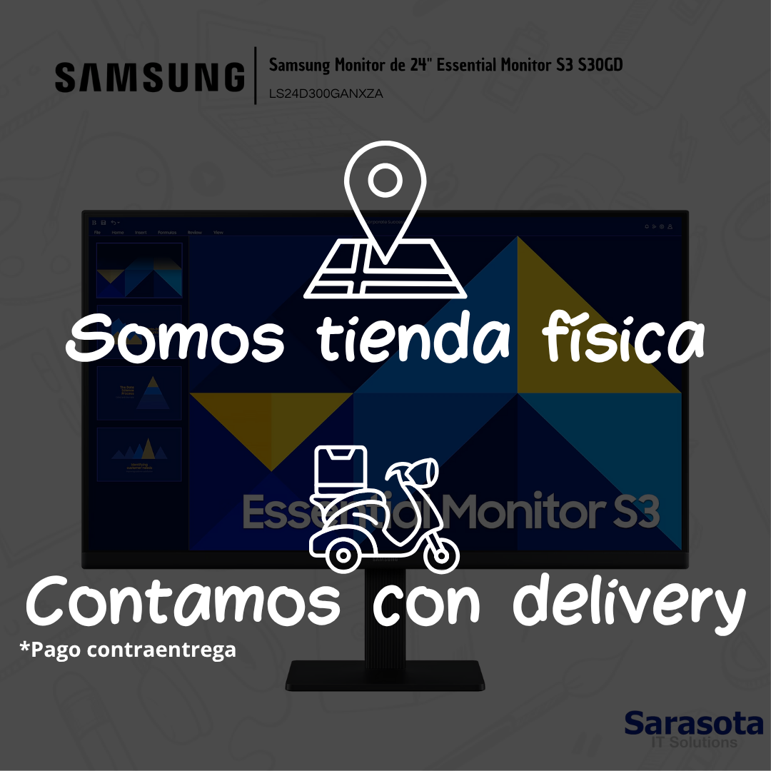 accesorios para electronica - Samsung Monitor de 24" Essential Monitor S3 S30GD 3