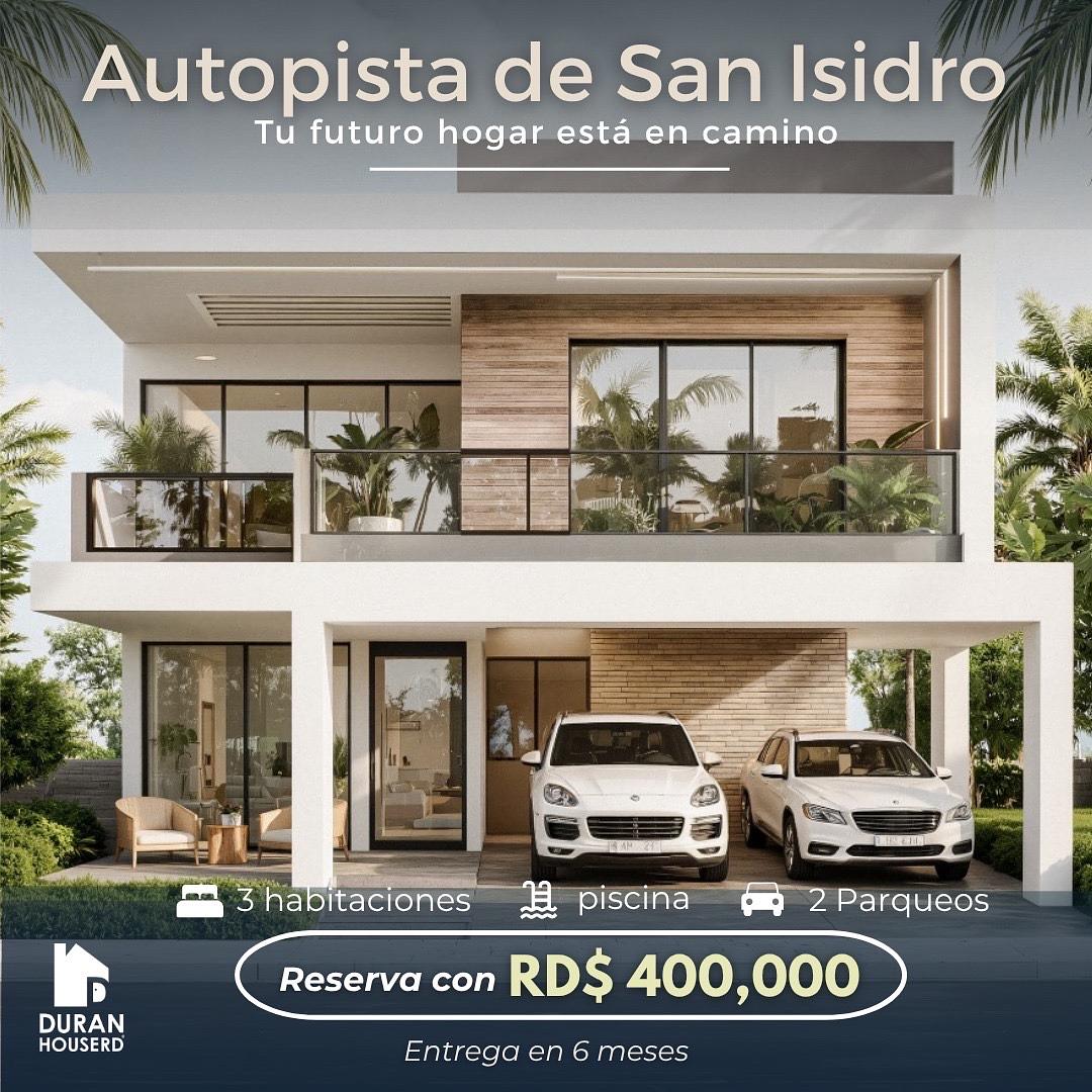 casas - venta de casa con piscina en la autopista de san isidro Santo Domingo este 