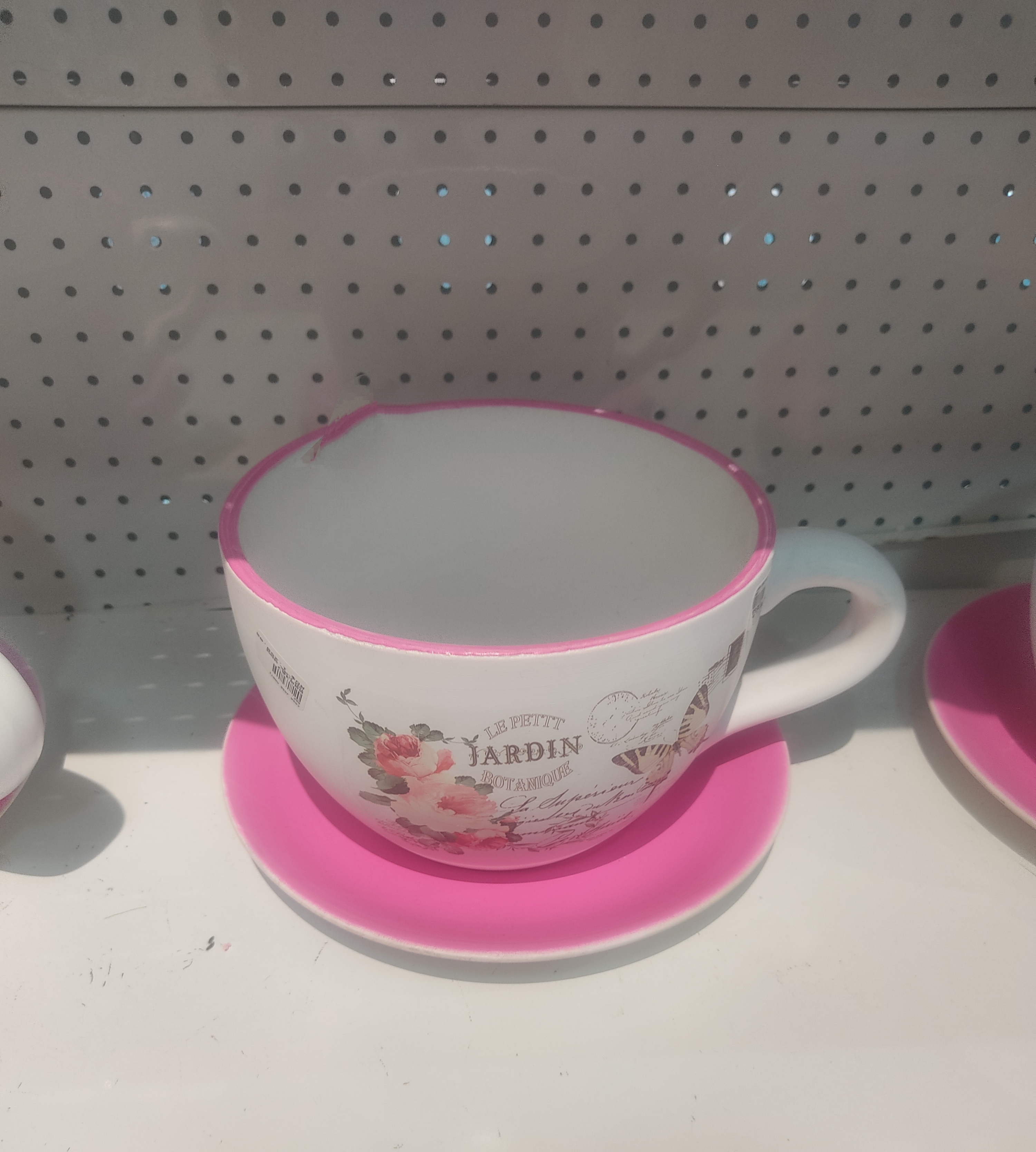 decoración y accesorios - Taza decorativa grande con platillo - Estilo vinta 0