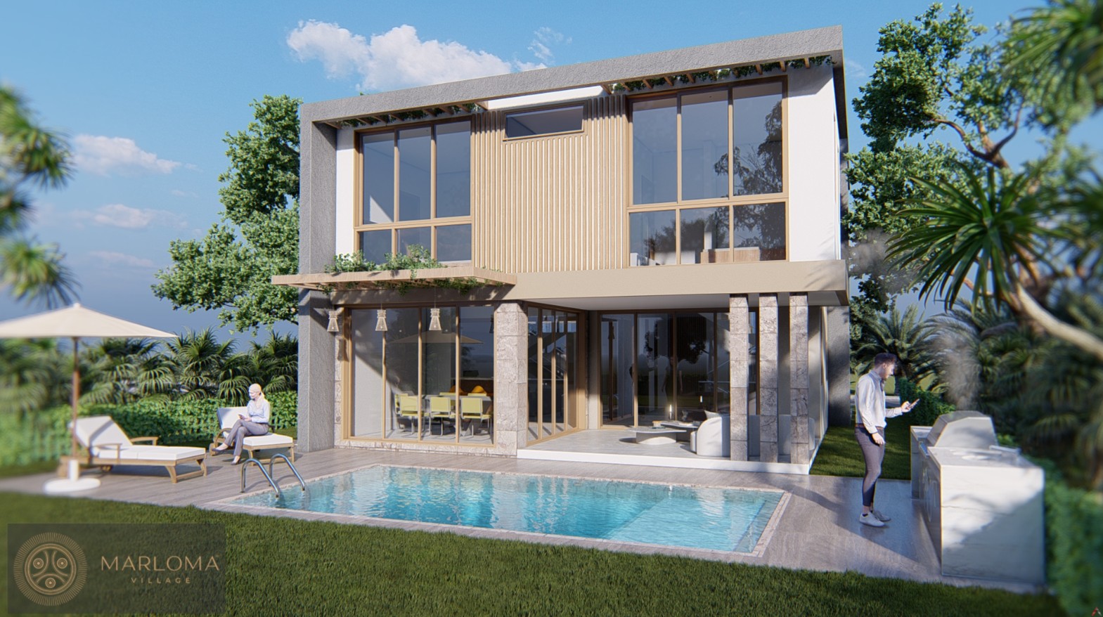 casas vacacionales y villas - Proyecto de villas y solares en Cupey Puerto Plata 4