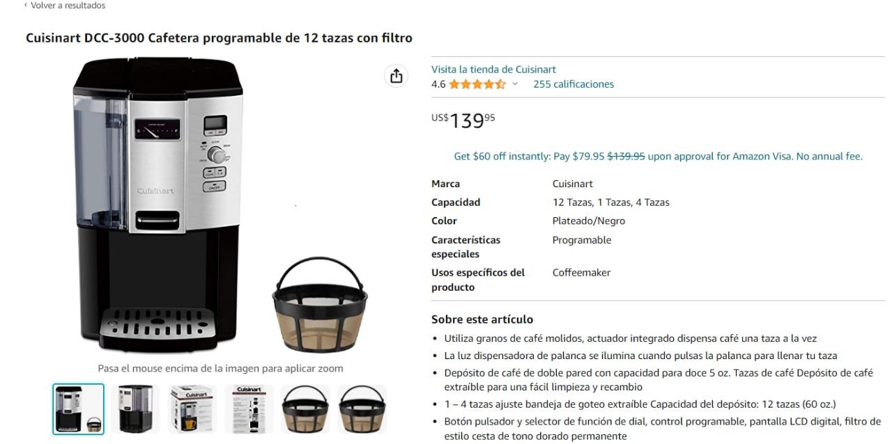 electrodomesticos -  Cafetera programable de 12 tazas 1