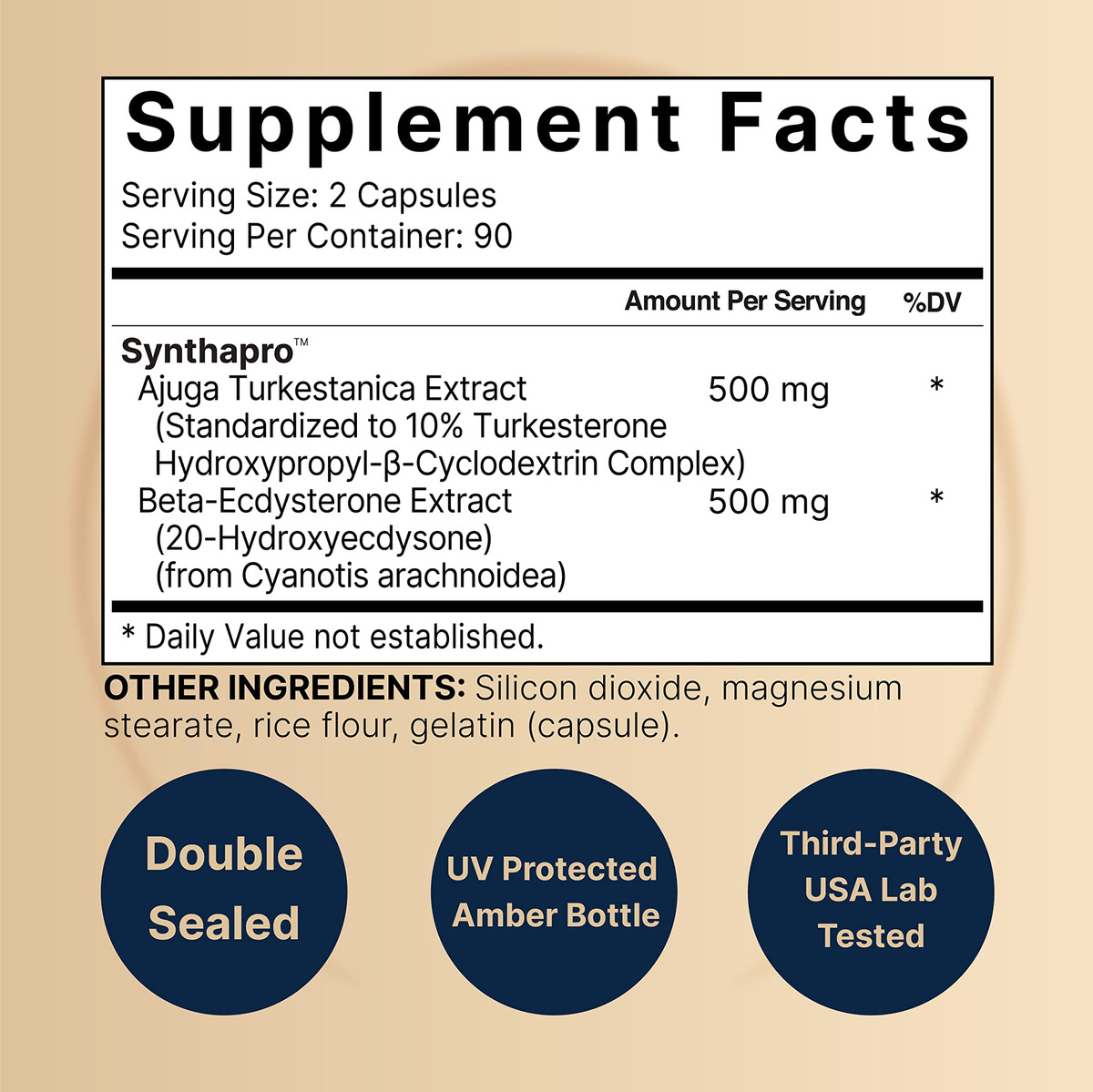 Salud y Equipamiento Médico - Suplemento De Turkesterona Naturebell 500mg | 180 Capsulas - 2