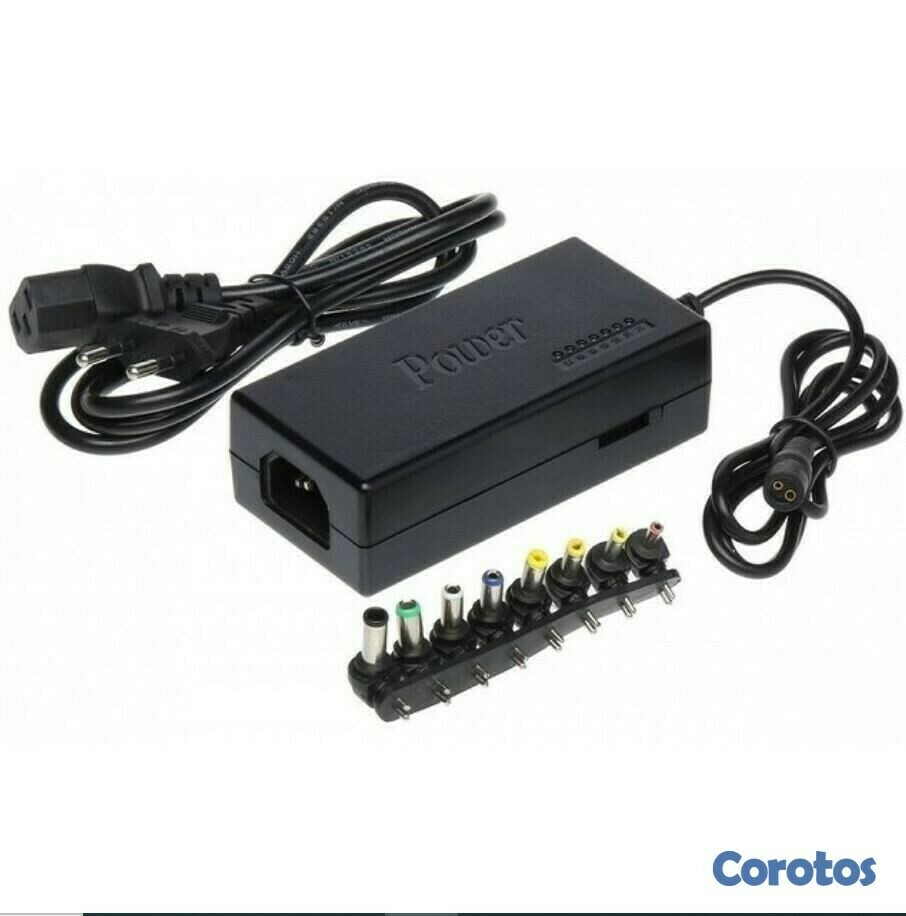 accesorios para electronica - Cargador portátil universal para laptop, 96W, 12-24V - 8 Conectores. 
 1