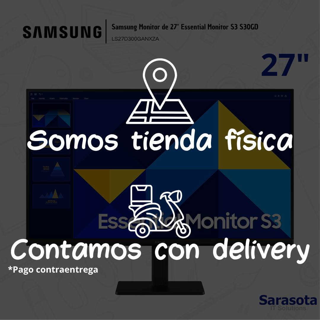accesorios para electronica - Samsung Monitor de 27" Essential Monitor S3 S30GD 2