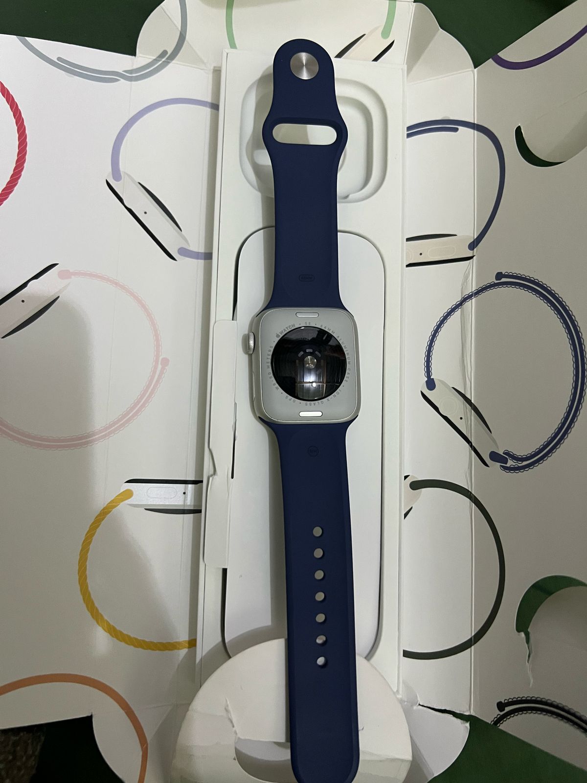 otros electronicos - Apple Watch SE (Gen 2, 44mm Siiver Al Denim SB S/M GPS Baterry %100