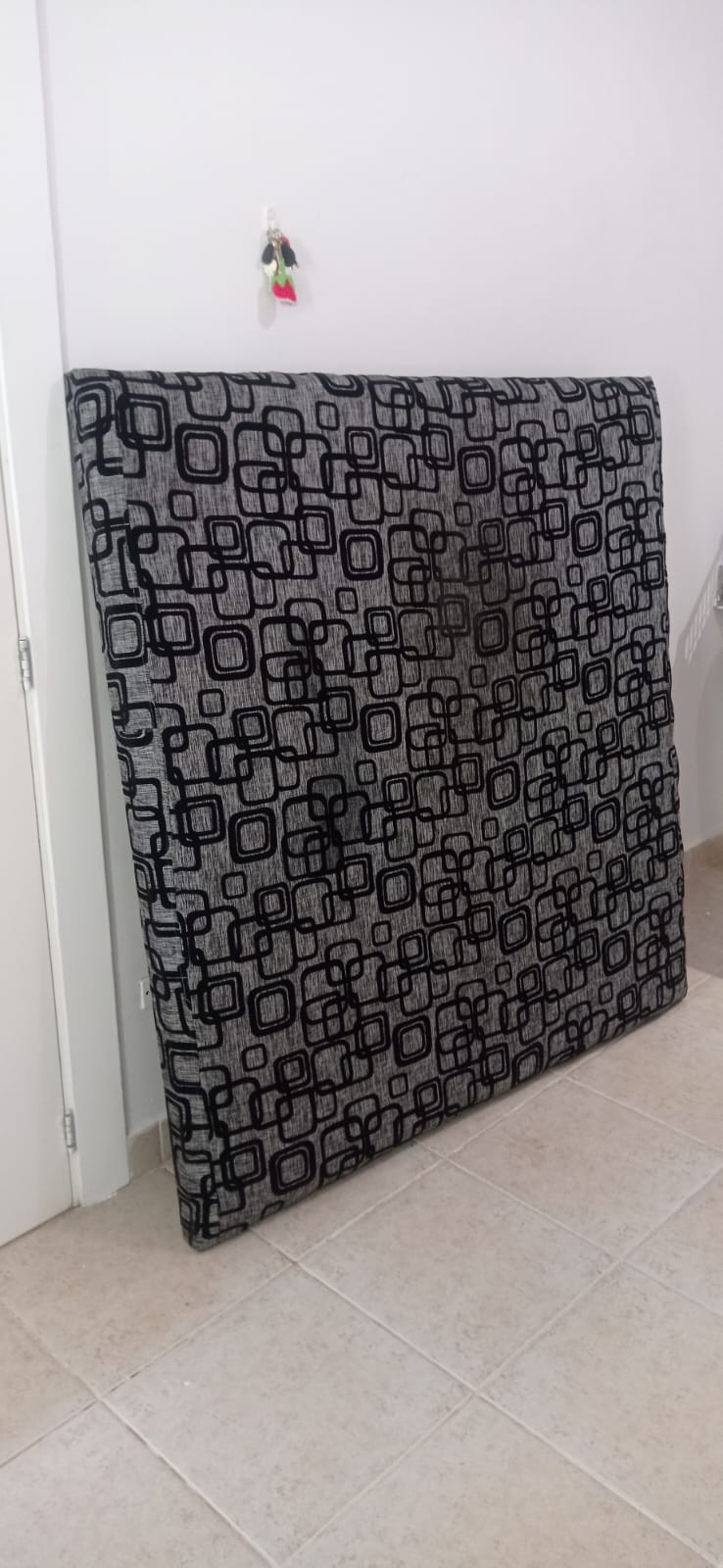 muebles y colchones - Espaldar de Cama – 70x80 cm – Gris con Negro 0