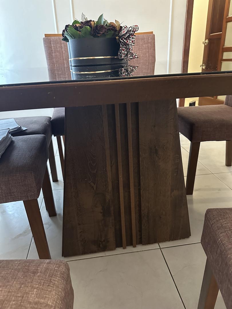 muebles y colchones - Juego de comedor de 8 sillas, cuadrado 5