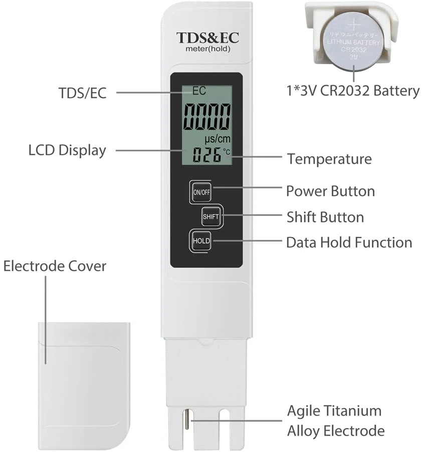 equipos profesionales - Medidor Digital de agua TDS EC ppm de temperatura de pureza del agua Probador 7