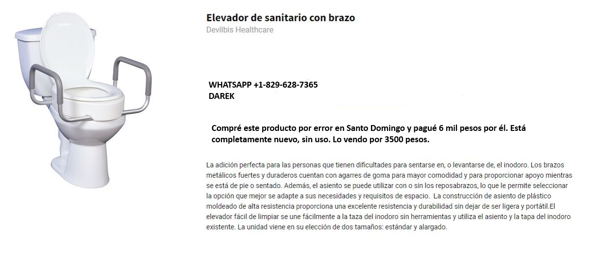 decoración y accesorios - ELEVADOR DE SANITARIO CON BRAZO 