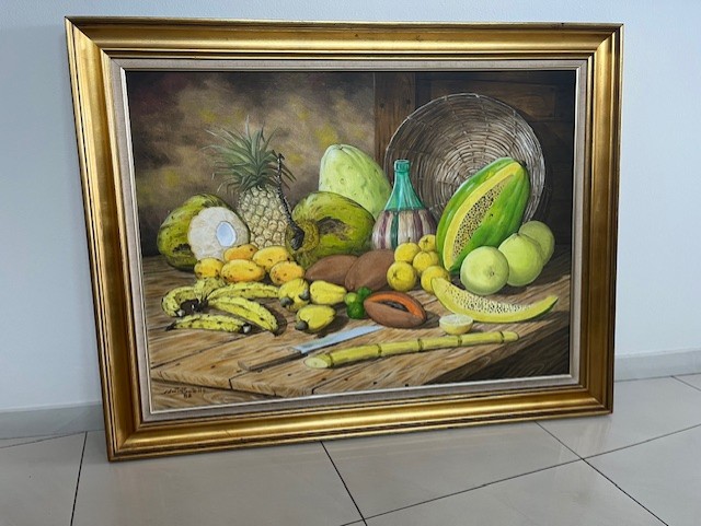 arte y antigüedades - Cuadro artista Edwin Botello, año 1982