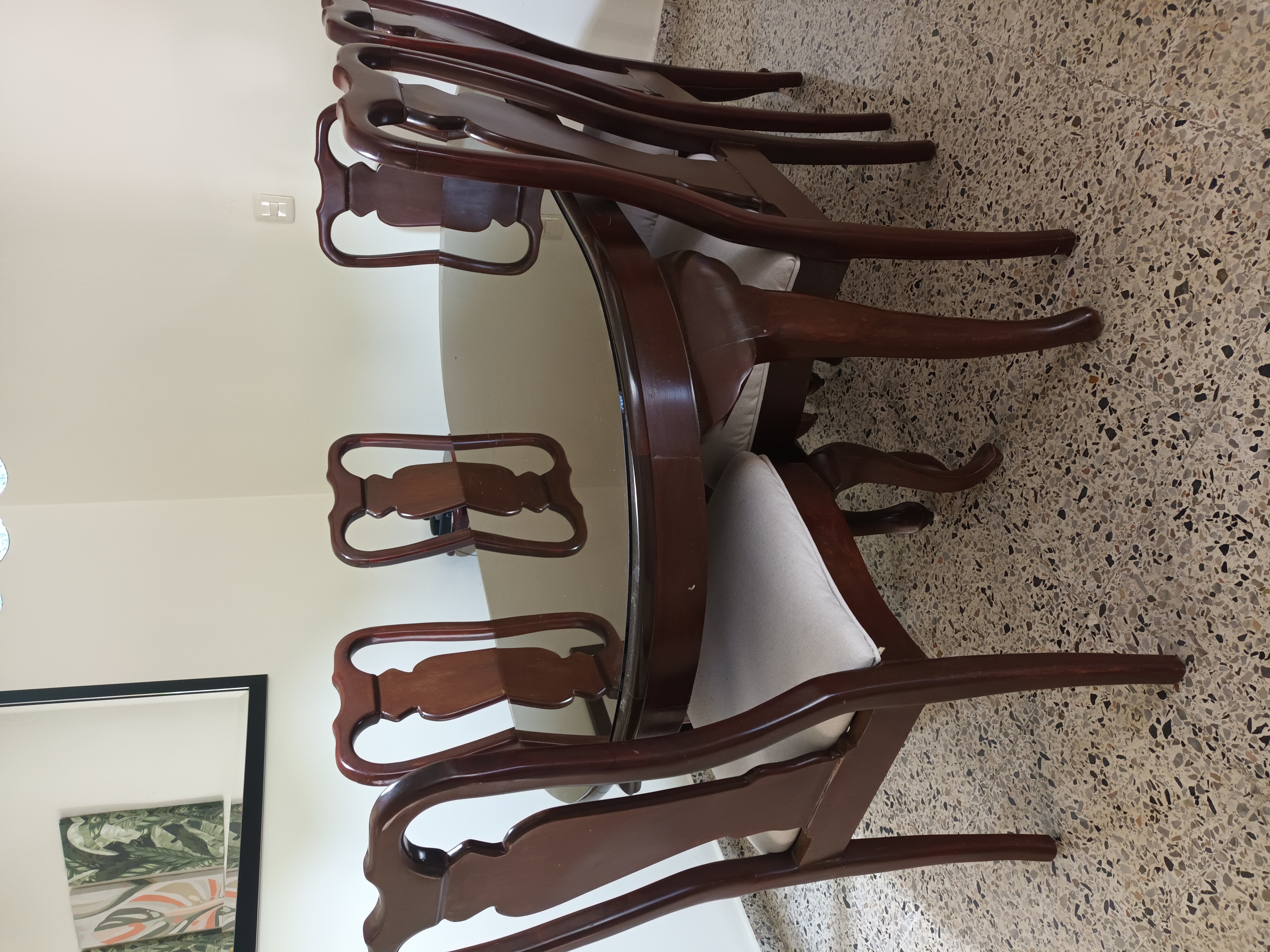 muebles y colchones - Juego de comedor en caoba centenaria