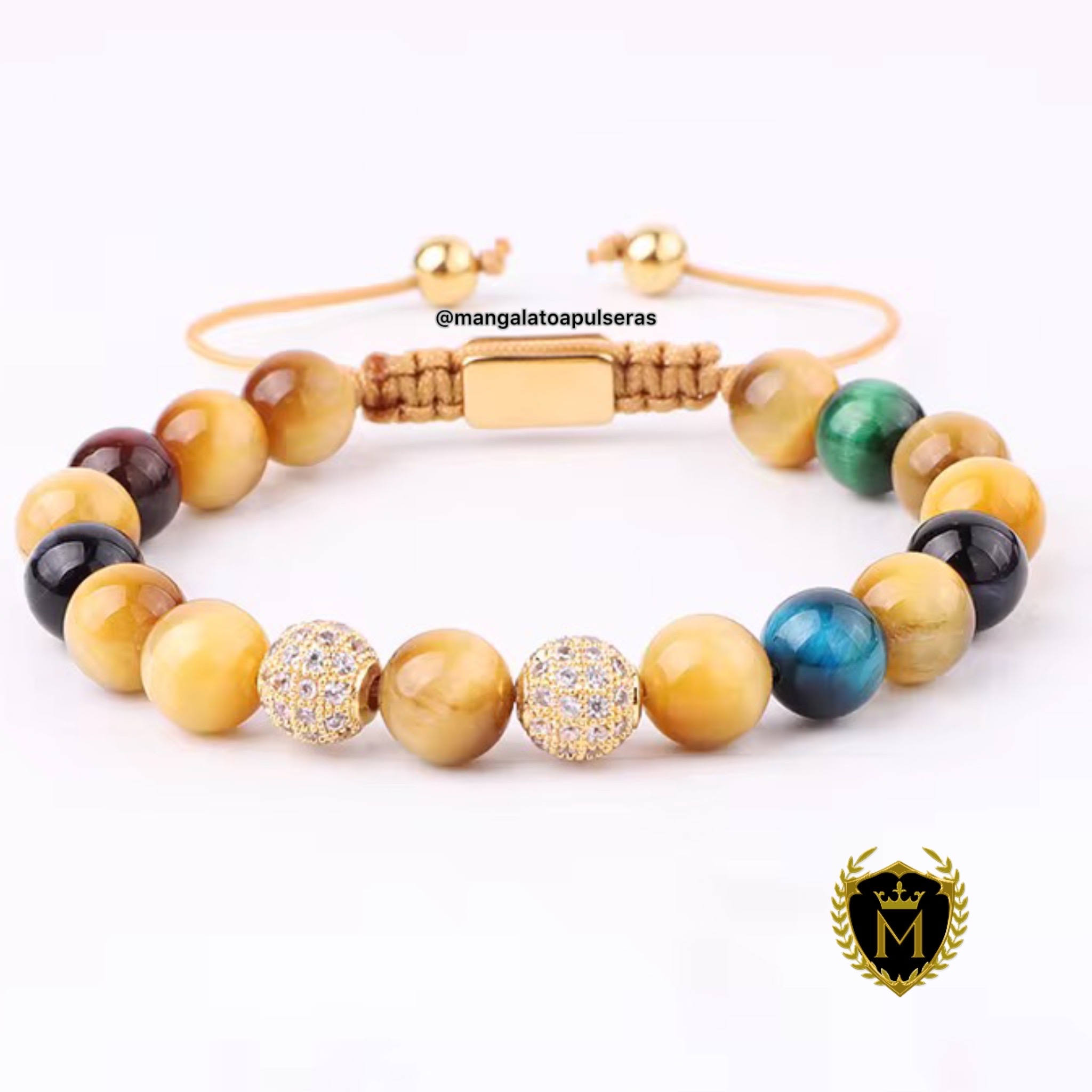joyas, relojes y accesorios - pulseras en ojo de tigre  2