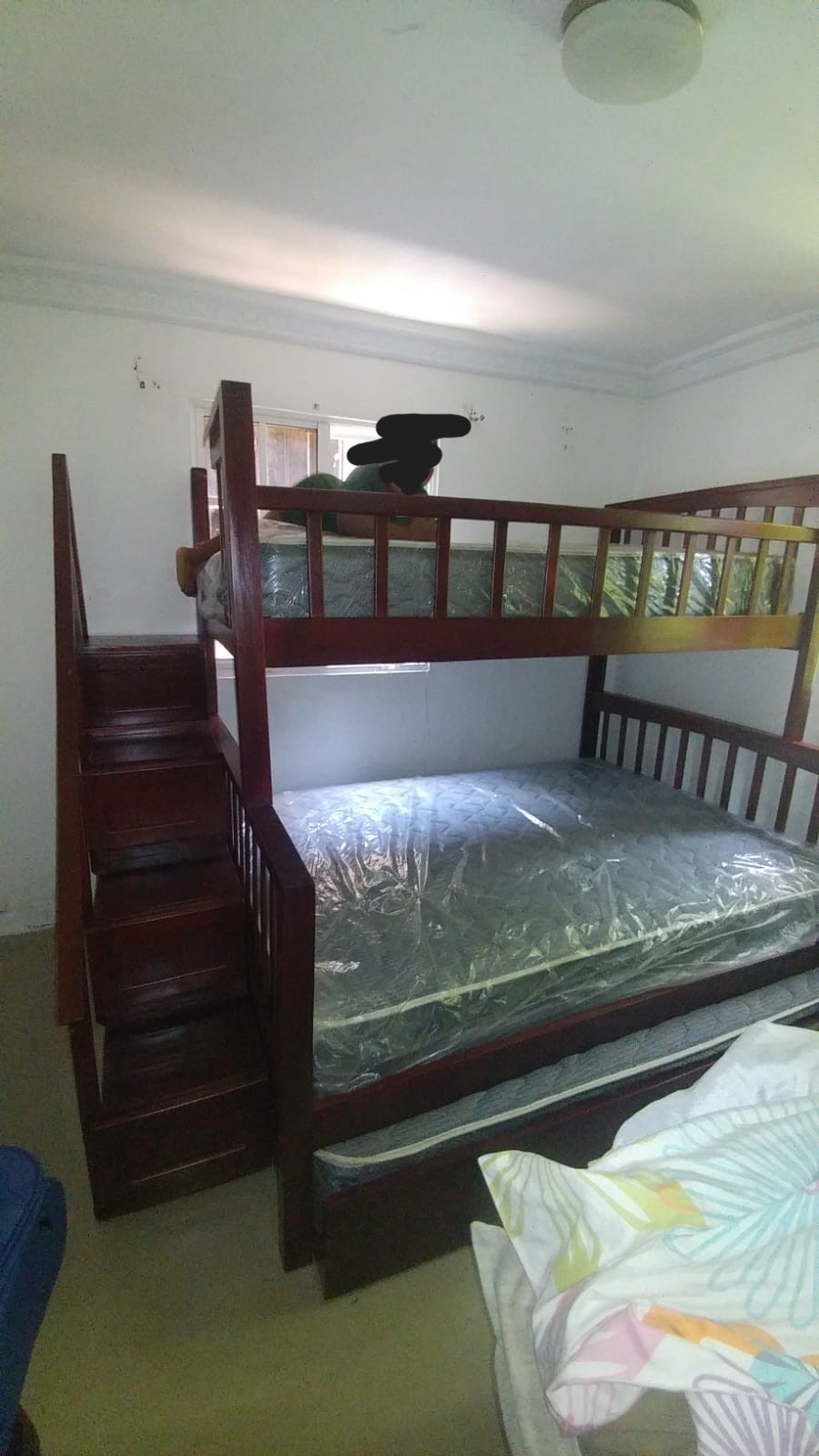 muebles y colchones - camarote en roble con 3 colchones