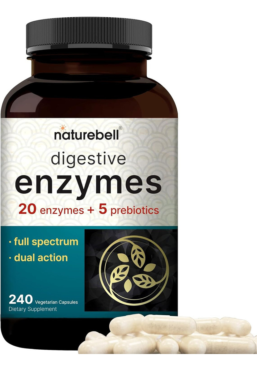 Salud y Equipamiento Médico - Enzimas Digestivas Con Prebioticos 400 Mg Naturebell