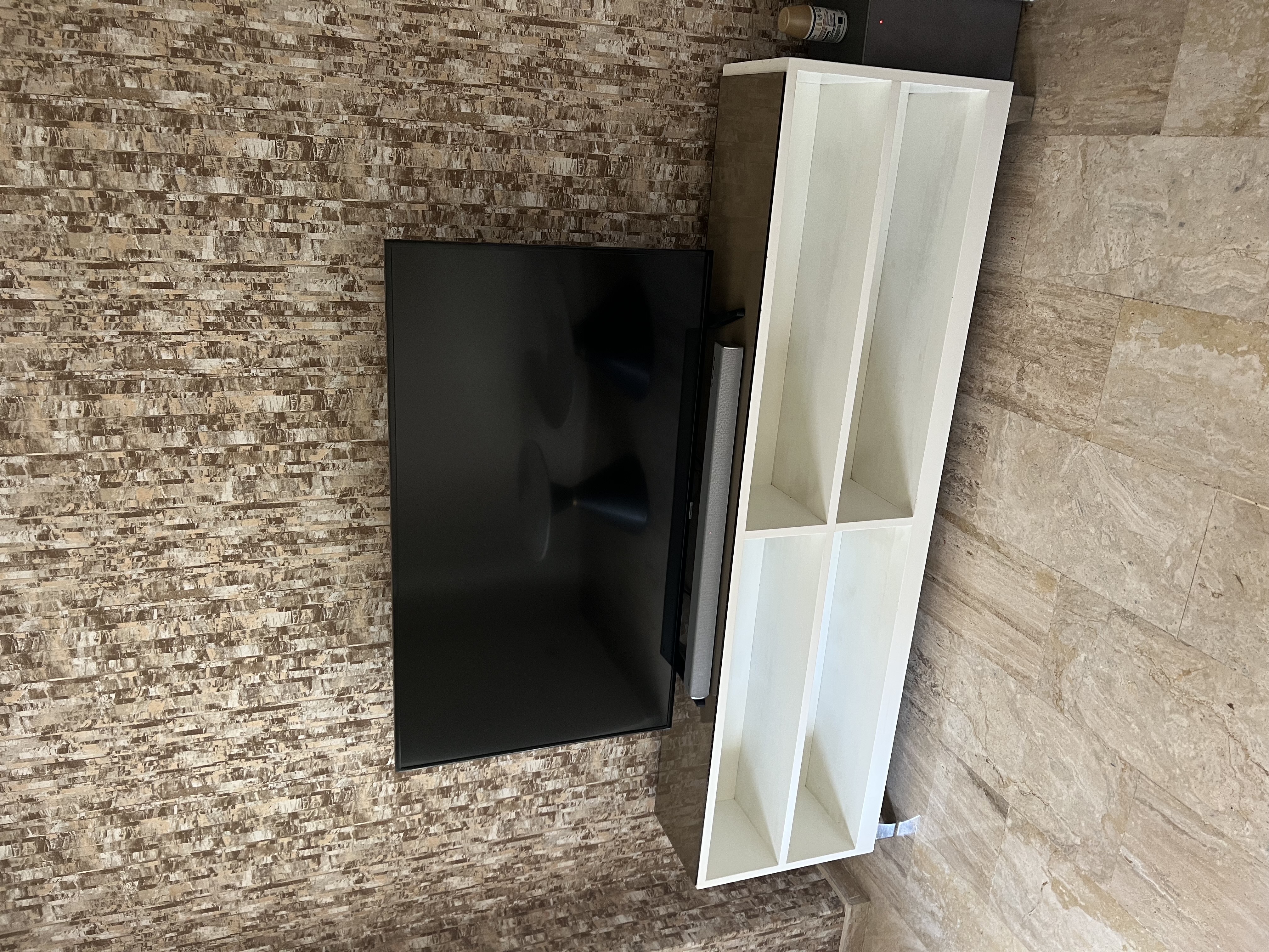 muebles y colchones - Mueble TV con tope vidrio 1