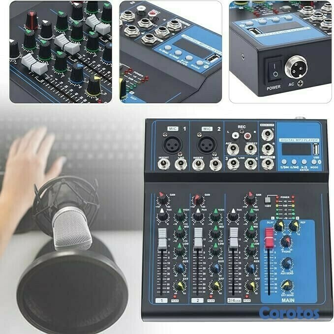 camaras y audio - MEZCLADORA DE SONIDO MIXEL 4 CANALES SQ-04 4