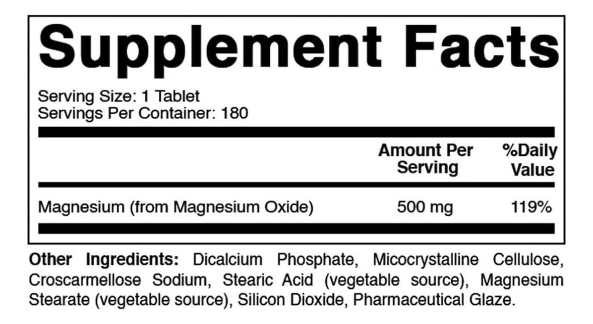 Salud y Equipamiento Médico - Oxido Magnesio 180tab Best 1