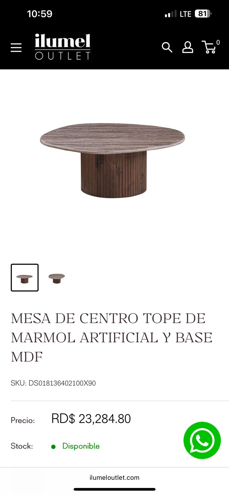 muebles y colchones - Mesa de centro nueva Ilumel, 3