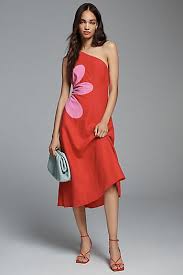ropa para mujer - Vestido de un hombro con cut out 2
