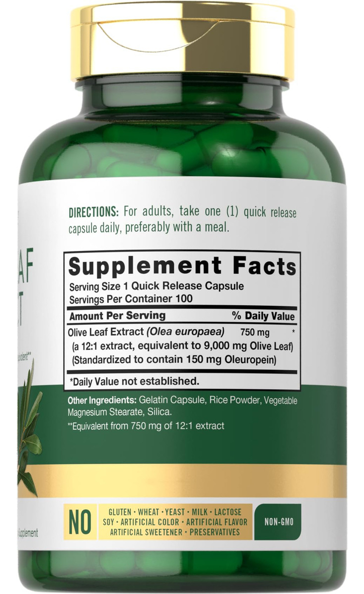 Salud y Equipamiento Médico - Capsulas De Extracto De Hoja De Olivo | 9000mg 1