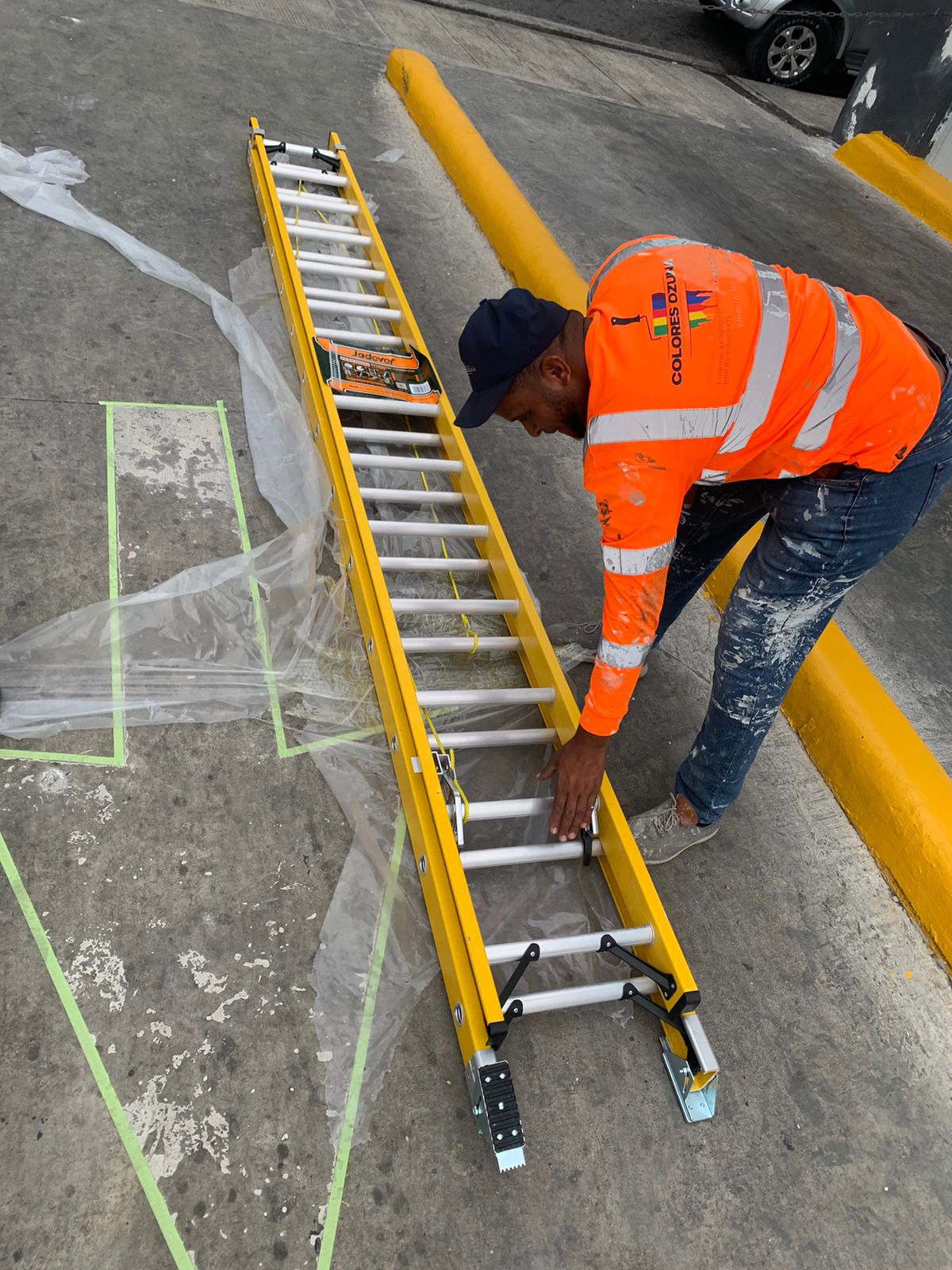 herramientas, jardines y exterior - Escalera telescopica en fibra de vidrio 