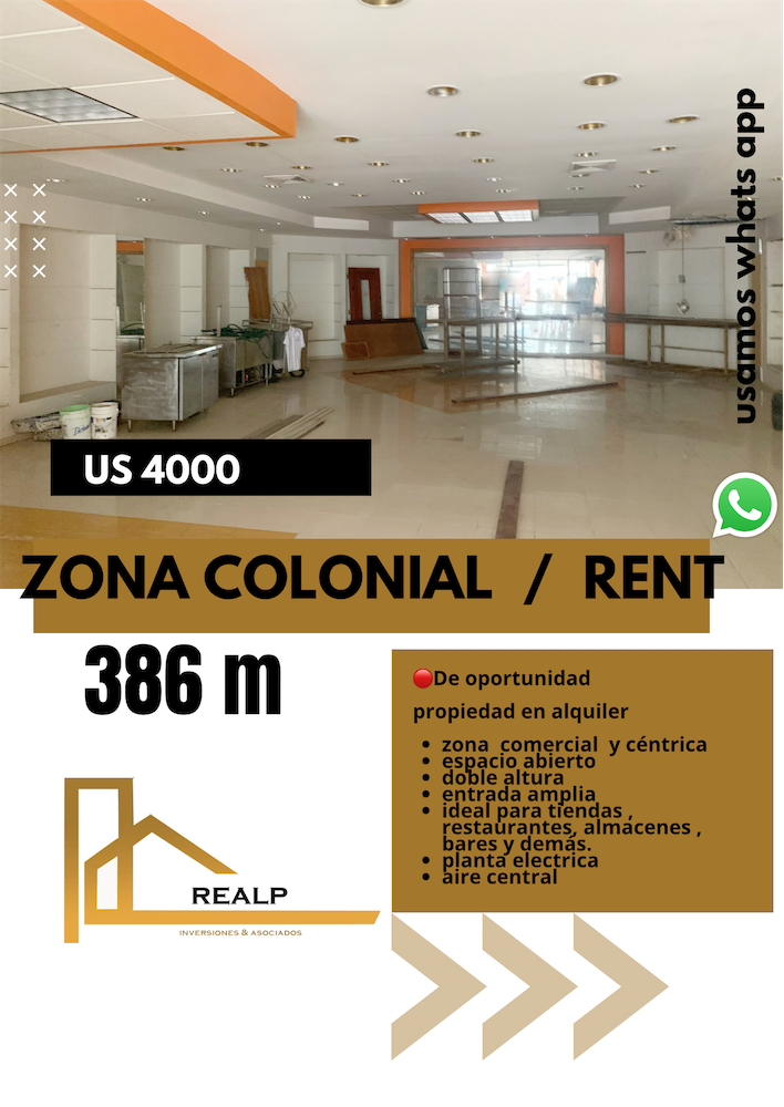 oficinas y locales comerciales - Local amplio en zona colonial 0