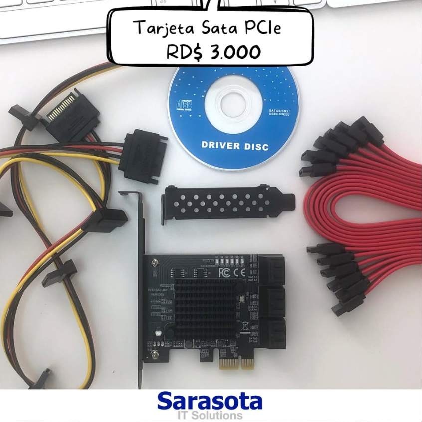 otros electronicos - Adaptador PCI a Sata (X6) Tarjeta PCIe 1