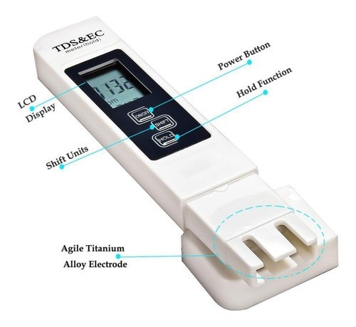 equipos profesionales - Medidor Digital de agua TDS EC ppm de temperatura de pureza del agua Probador 5
