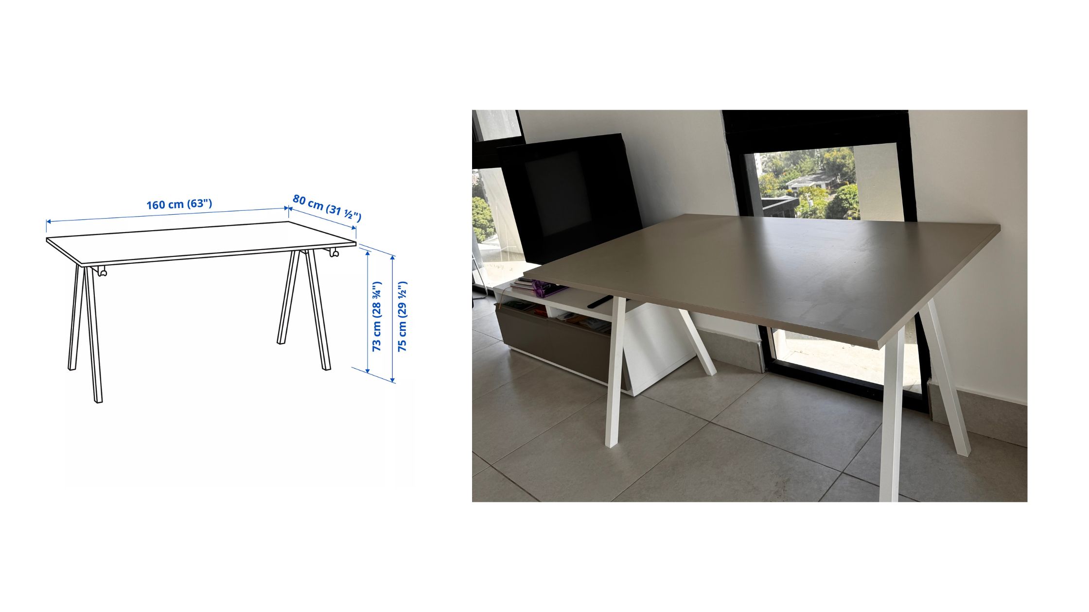 muebles y colchones - 🪑 ¡OFERTA POR MUDANZA – ESCRITORIO TROTTEN IKEA C