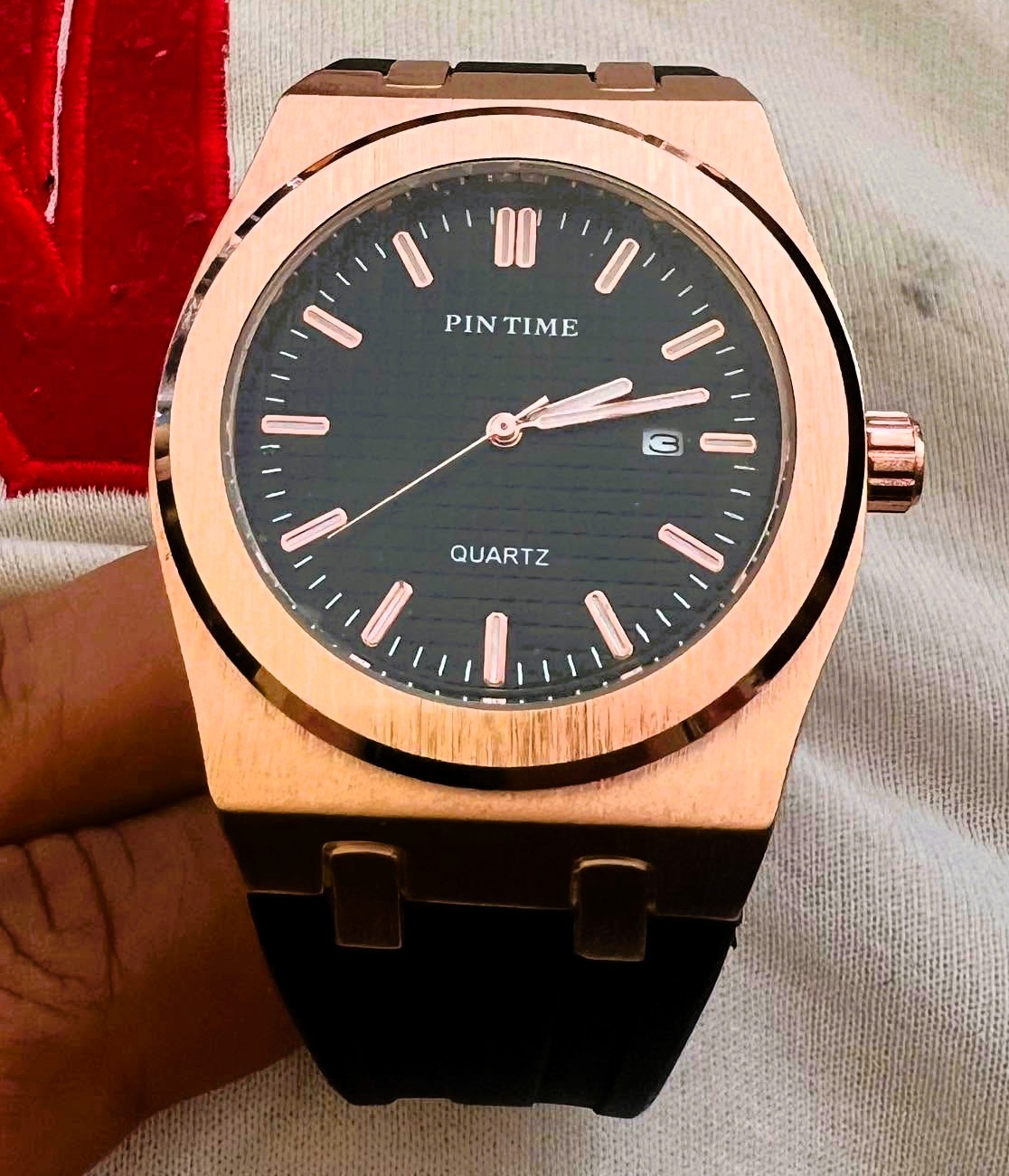 joyas, relojes y accesorios - Reloj Pin Time rosé Gold pulsera silicona Ace/inox 0