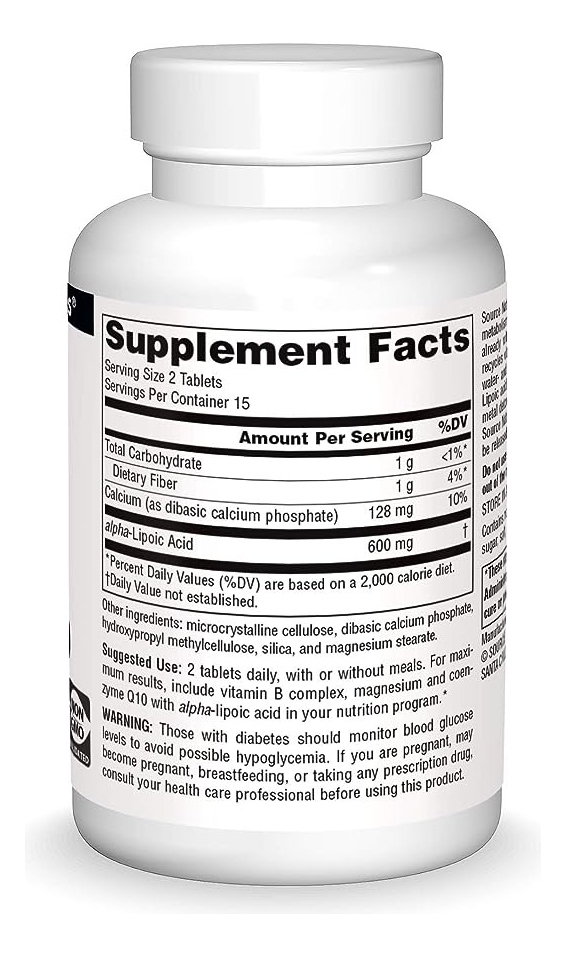 Salud y Equipamiento Médico - Source Natur Ácido Alfa Lipoico 1