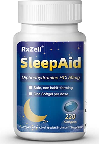 Salud y Equipamiento Médico - Rxzell Sleep Aid Difenhidramina Hcl 50 Mg 220 Capsulas Bland 0