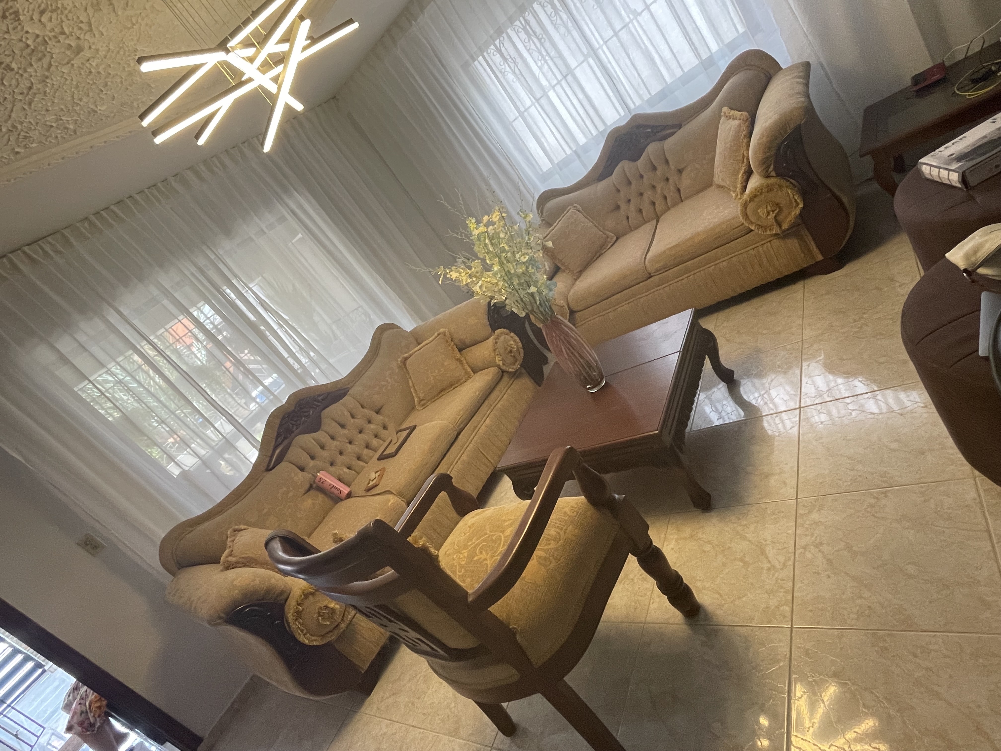 muebles y colchones - Juego de sala de caoba 2