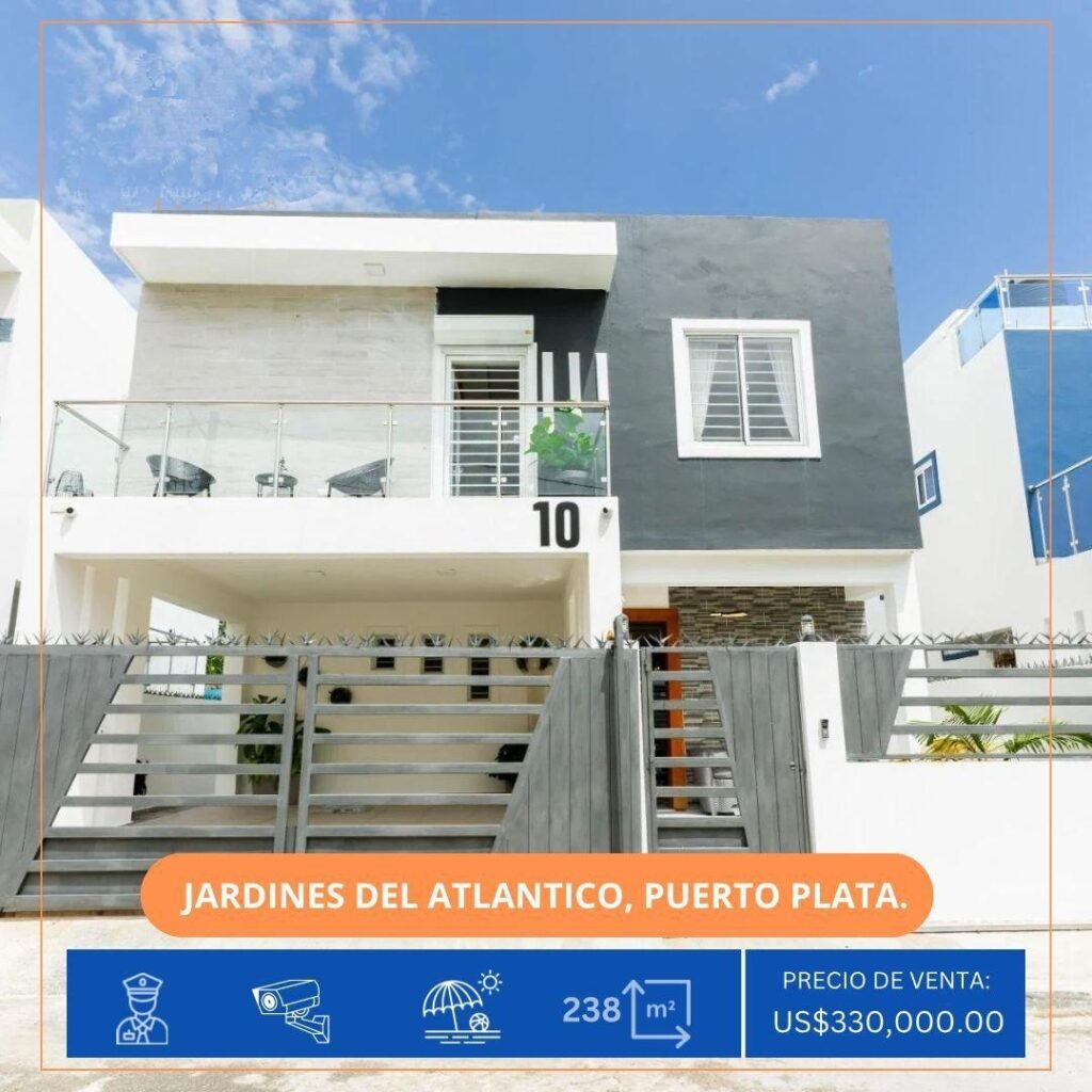 casas - 1666- CASA EN JARDINES DEL ATLÁNTICO, PUERTO PLATA  0