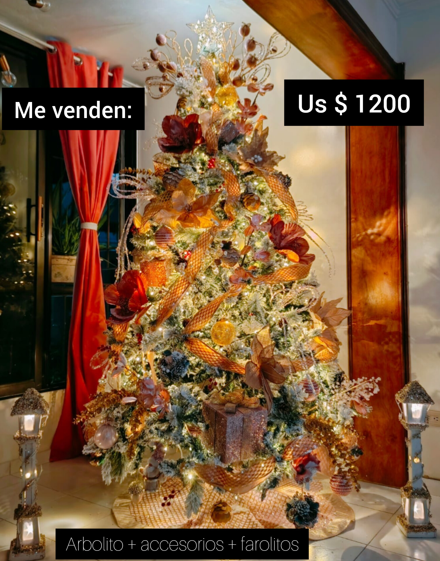 decoración y accesorios - Árbol de Navidad+ Accesorios + farolitos