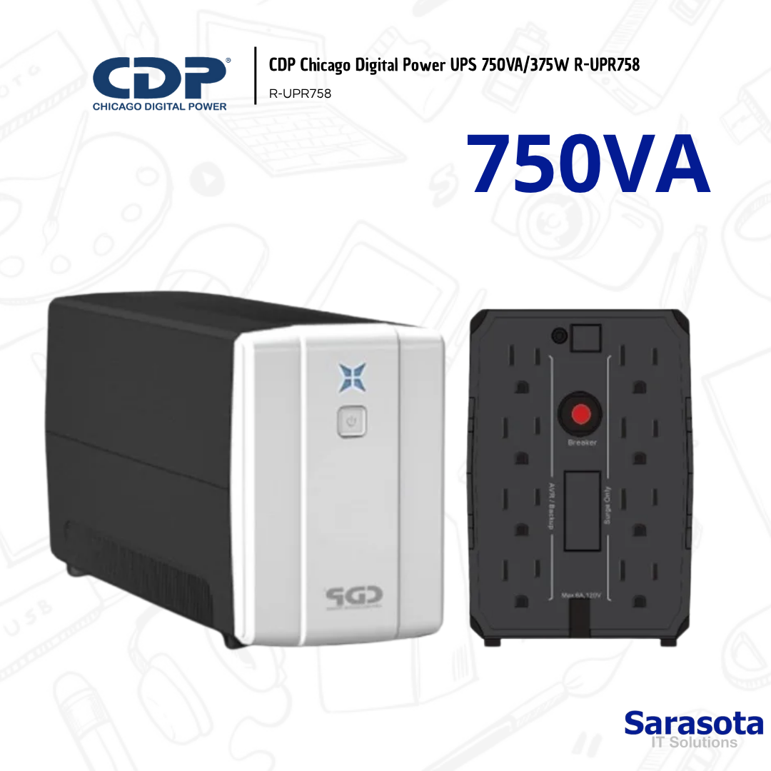 accesorios para electronica - CDP Chicago Digital Power UPS 750VA/375W R-UPR758 1
