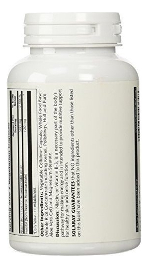 Salud y Equipamiento Médico - Solaray Niacin No Flush Capsules 500 Mg 100 Count 2