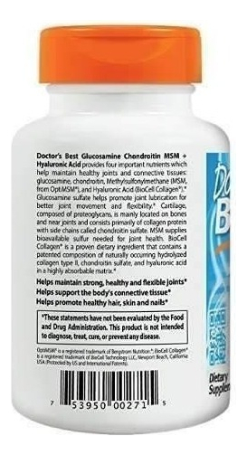 Salud y Equipamiento Médico - Glucosamine Chondroitin Msm Ácido Hialurónico Doctor's Best 1