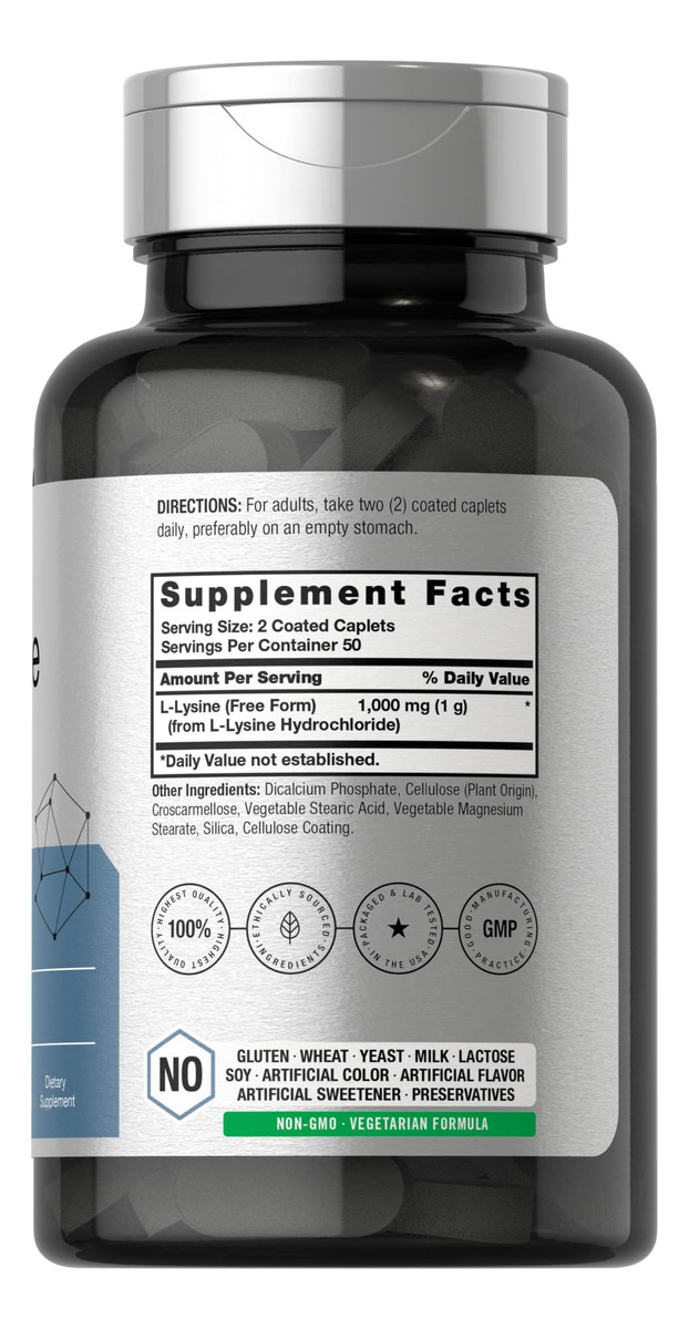 Salud y Equipamiento Médico - L-lisina 1000 Mg 100cap Horbaach 1