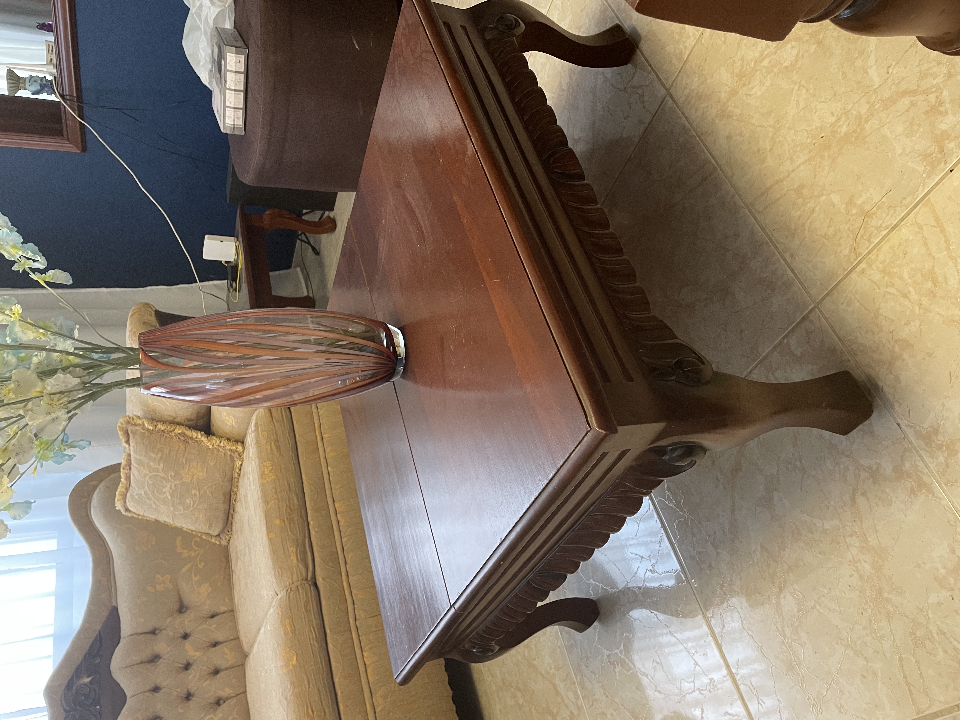 muebles y colchones - Juego de sala de caoba 3