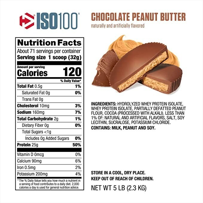 Salud y Equipamiento Médico - Proteina Iso100 Mantequilla 5lb - Kg - Kg A $388950 1